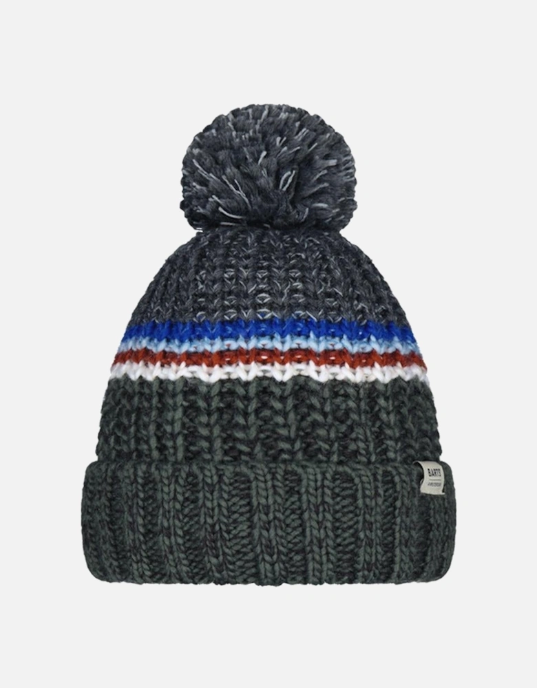 Kids Reggey Cuffed Fleece Lined Bobble Hat