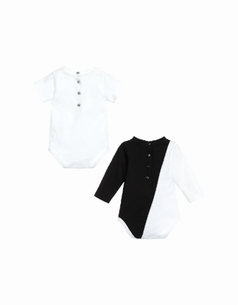 Baby Monochrome Bodysuit And Onesie Gift Set