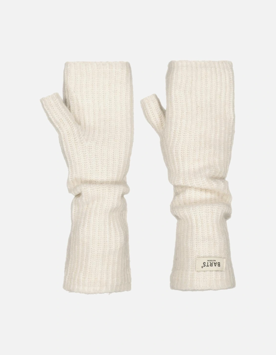 Women's Barts Womens Darty Knitted Fingerless Handwarmer Gloves - Cream - Size: ONE size