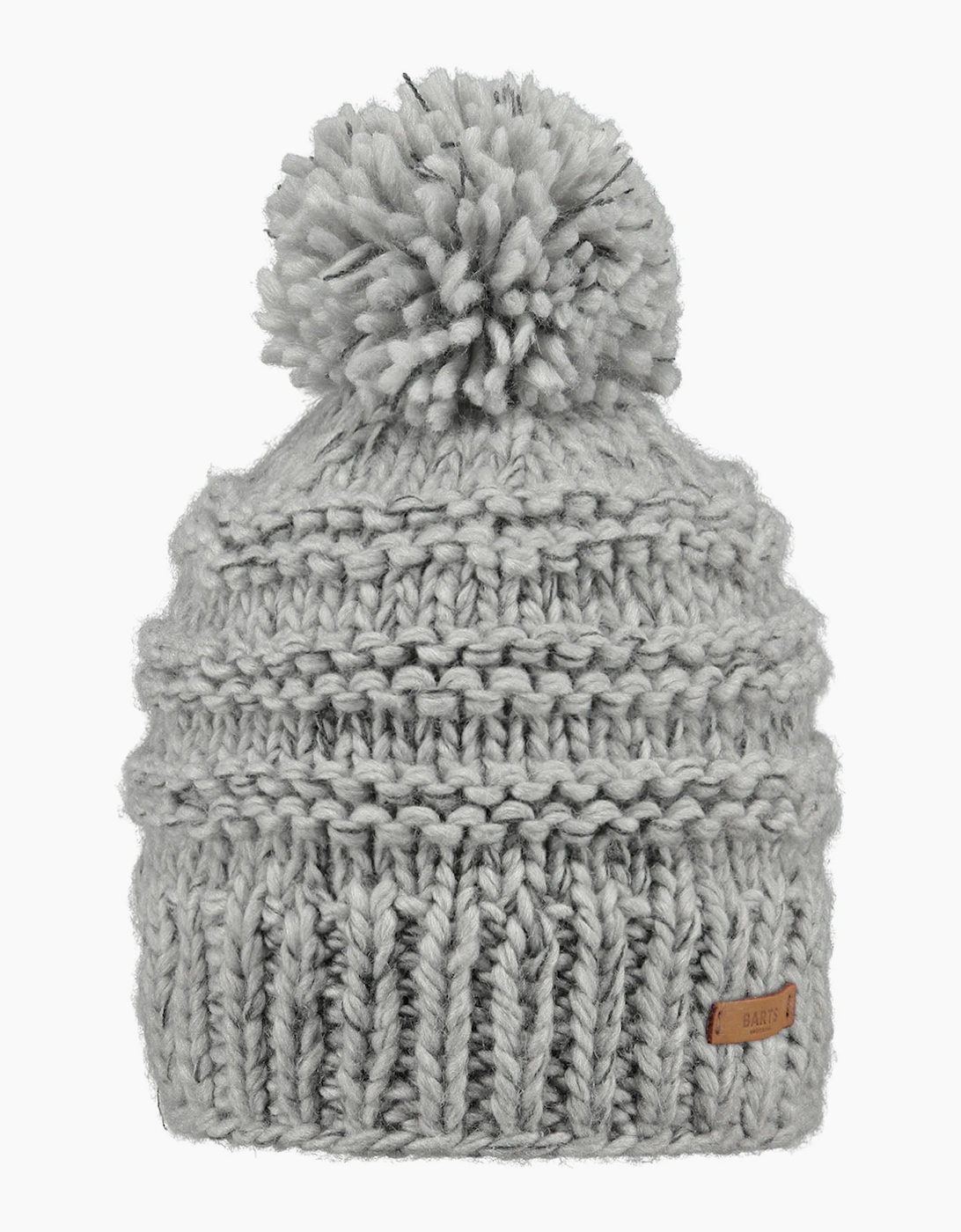 Women's Barts Womens Jasmin Classic Hand Knit Knitted Bobble Hat - Grey - Size, One Size