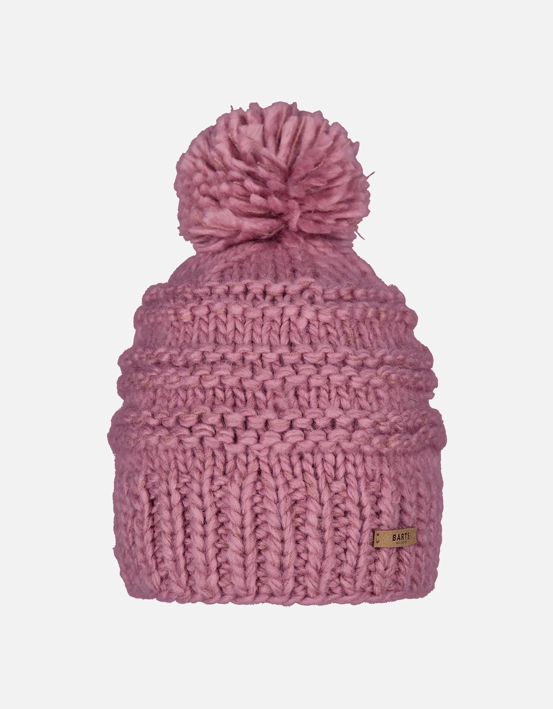Barts Women's Pink Jasmin Classic Hand Knit Knitted Bobble Hat - Size One Size