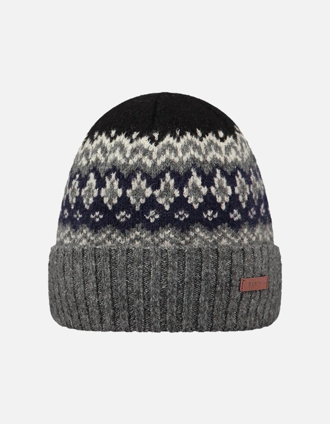 Men's Barts Mens Gregoris Cuffed Knitted Fleeceband Beanie - Grey - Size: ONE size