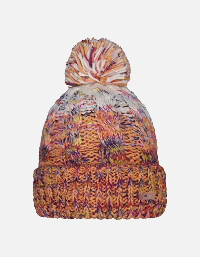 Womens Iska Chunky Cable Knitted Bobble Hat