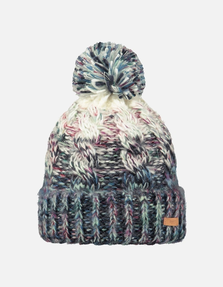 Womens Iska Chunky Cable Knitted Bobble Hat