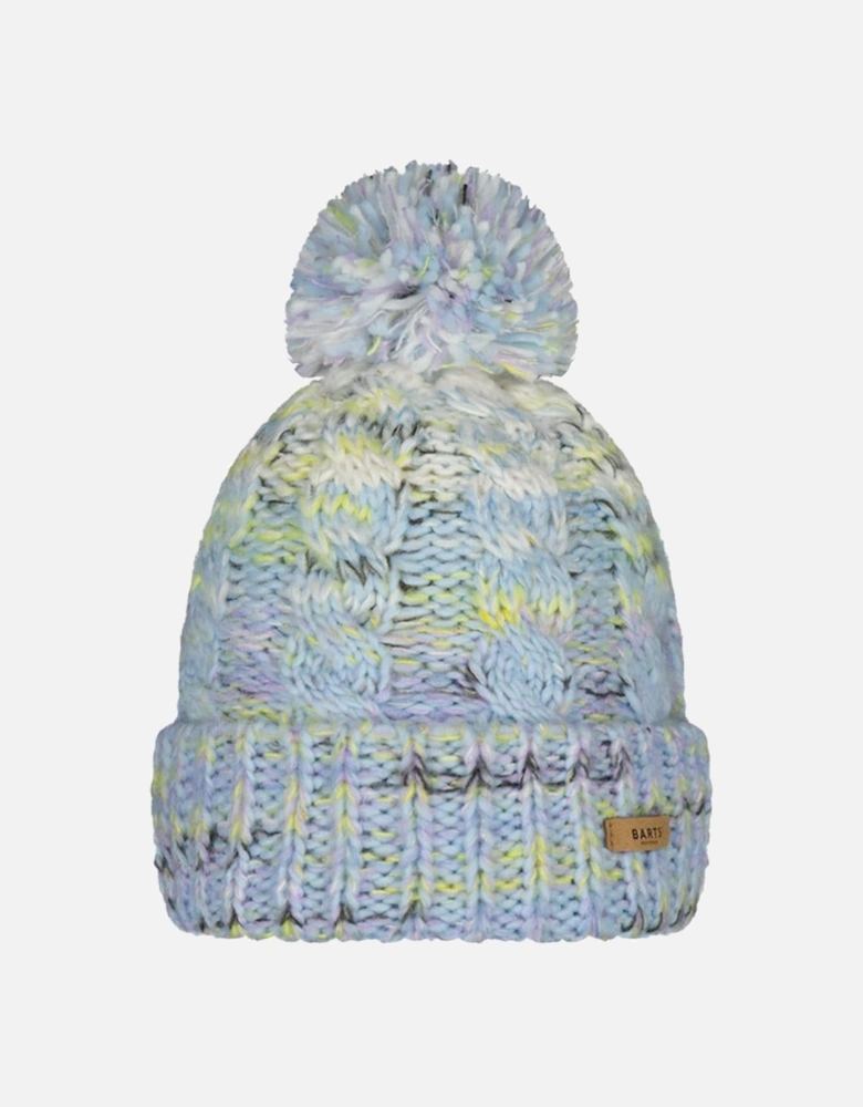 Womens Iska Chunky Cable Knitted Bobble Hat