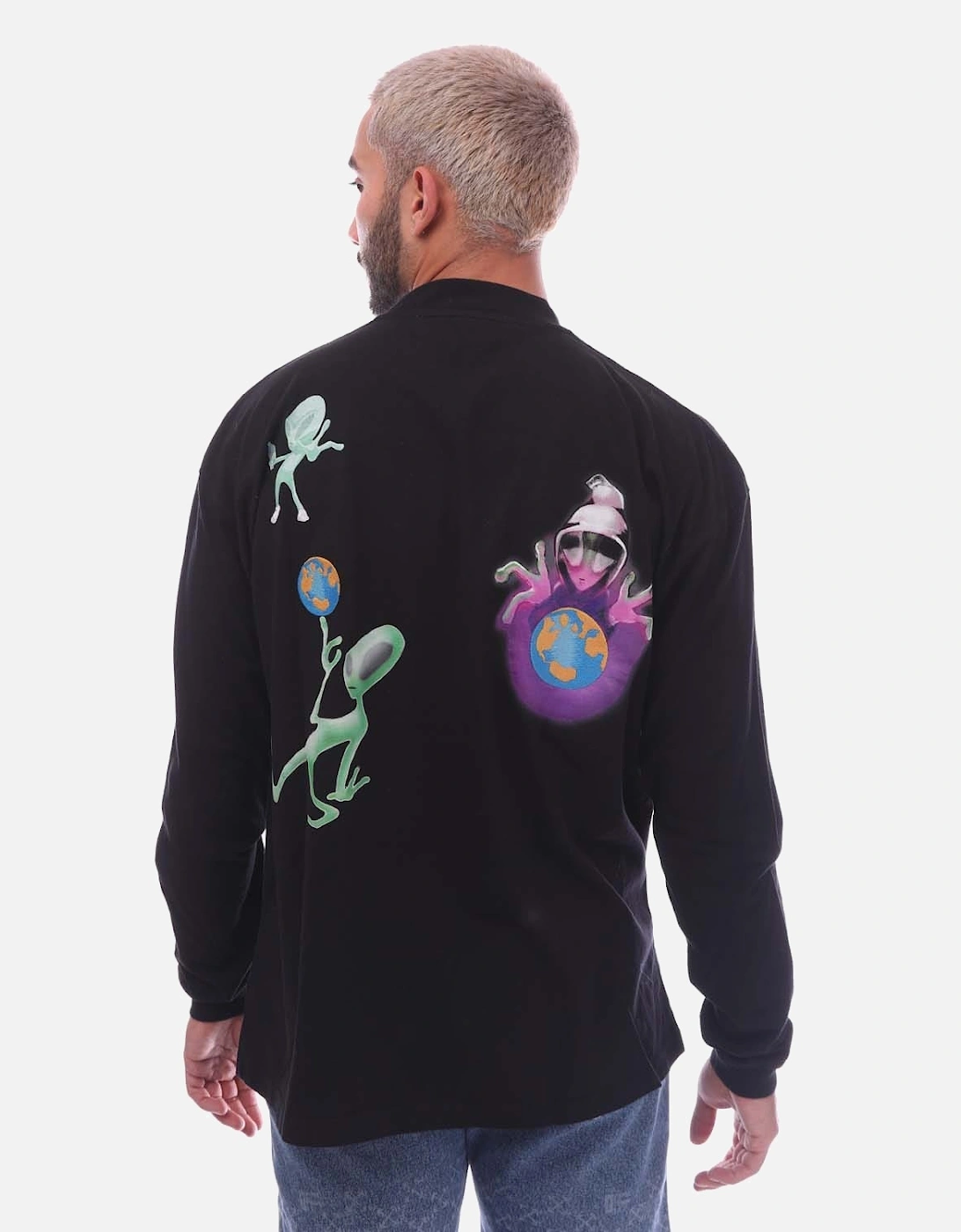 Alien Skills Over Mockneck Long Sleeve T-Shirt