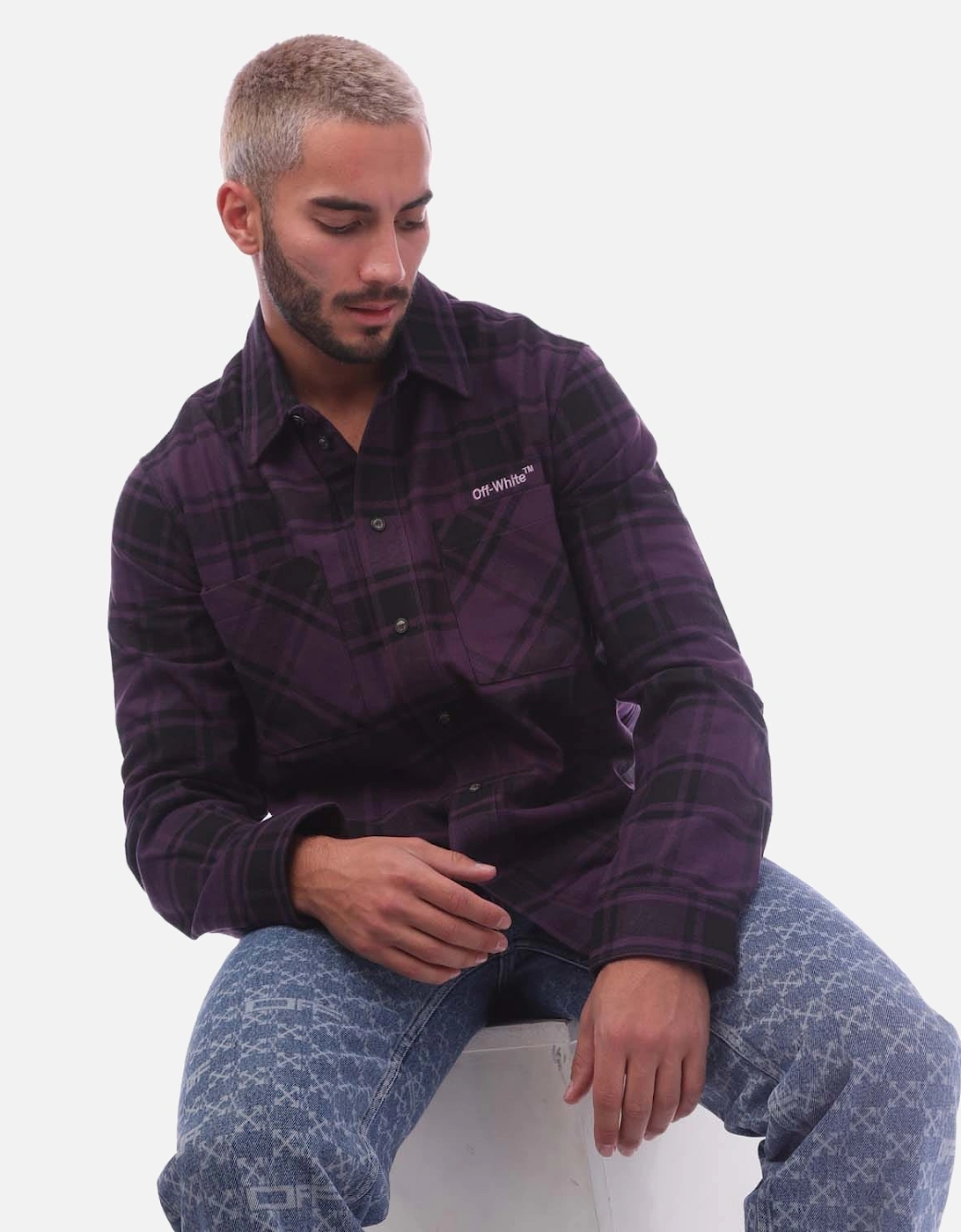 Outline Arrow Flannel Shirt