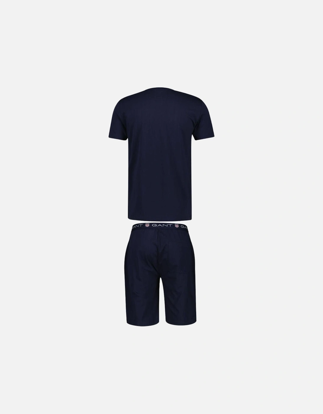 Jersey T-Shirt & Shorts Pyjama Set, Navy