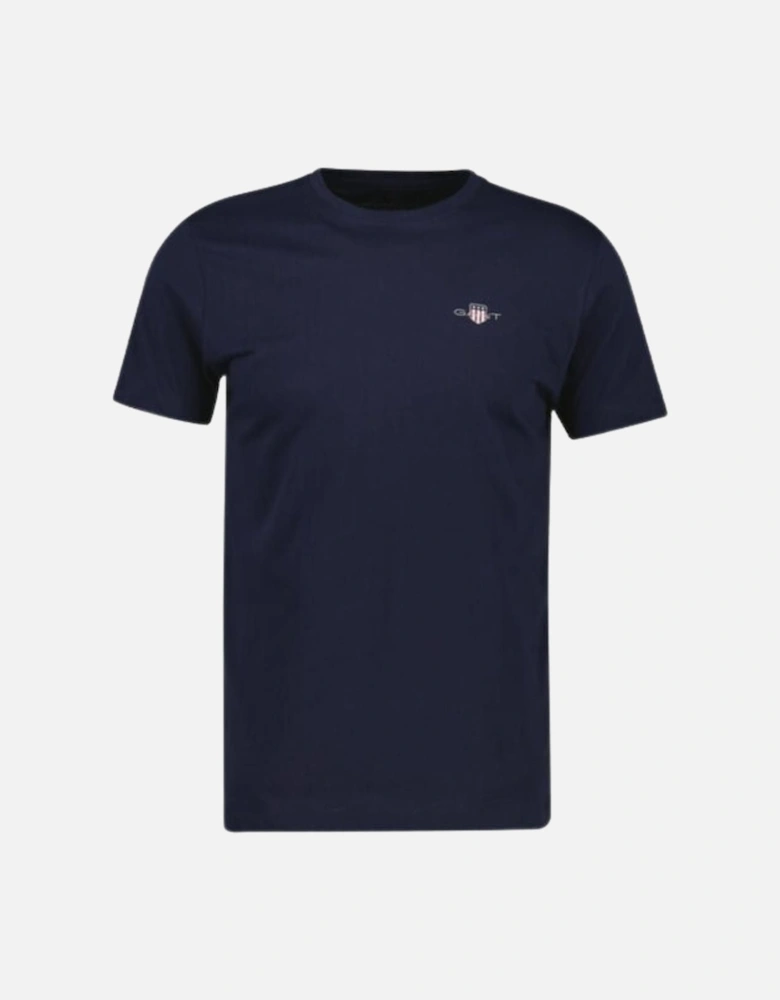 Jersey T-Shirt & Shorts Pyjama Set, Navy