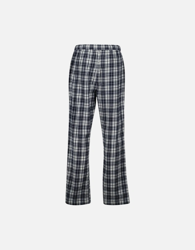 Plaid Check Flannel Pyjama Bottoms, Evening Blue