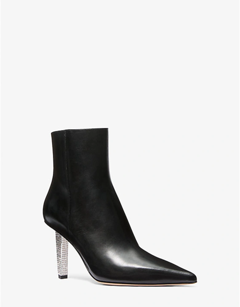 Halle Embellished Leather Ankle Boot