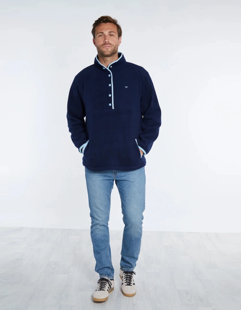 Whale Of A Time Unisex Pembroke Fleece Navy/Light Blue