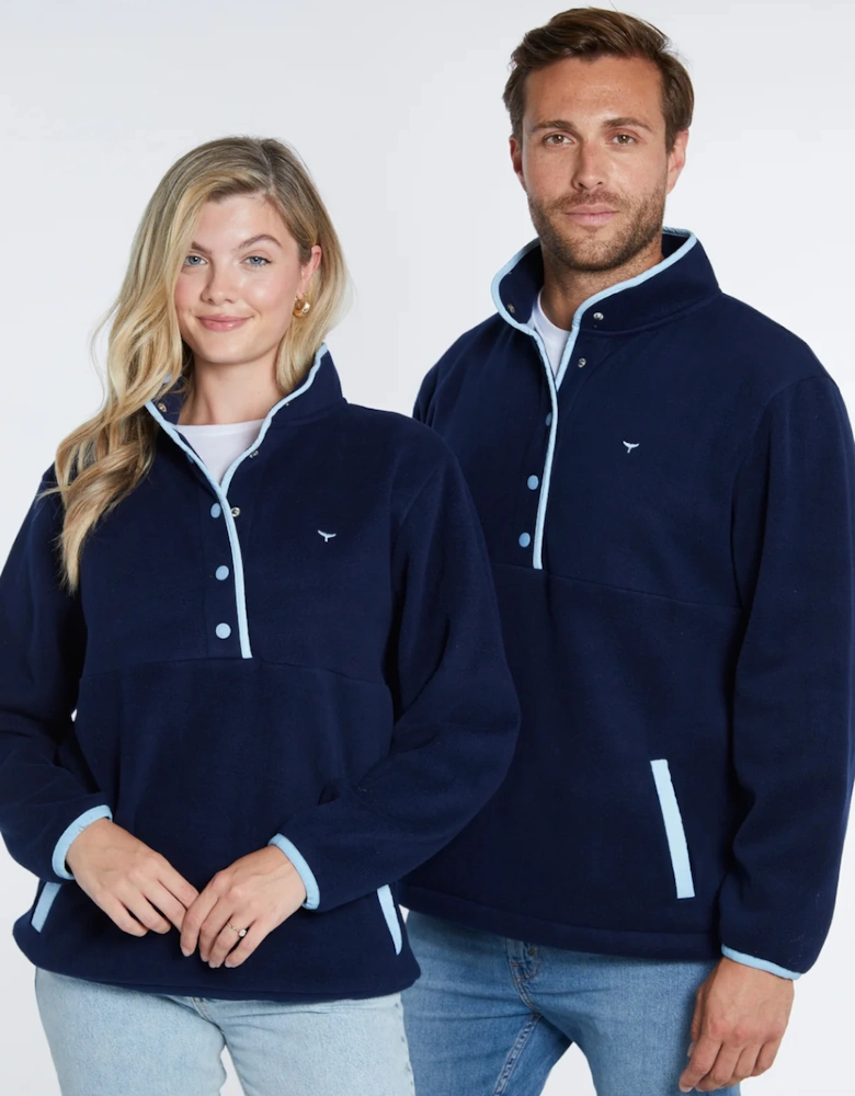 Whale Of A Time Unisex Pembroke Fleece Navy/Light Blue