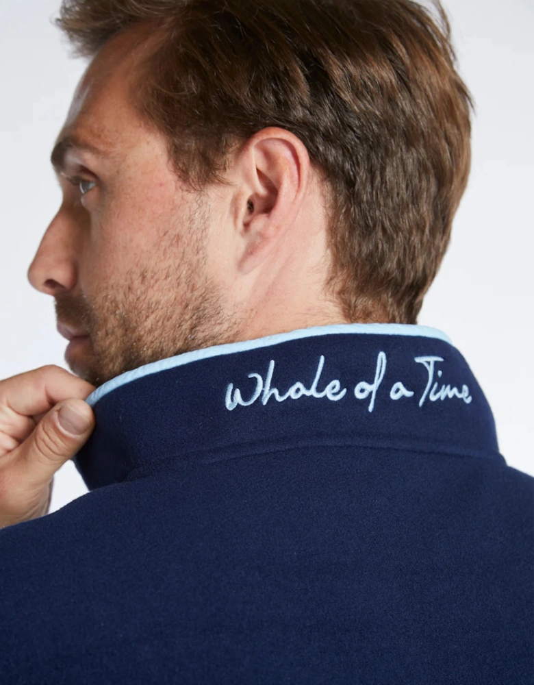 Whale Of A Time Unisex Pembroke Fleece Navy/Light Blue