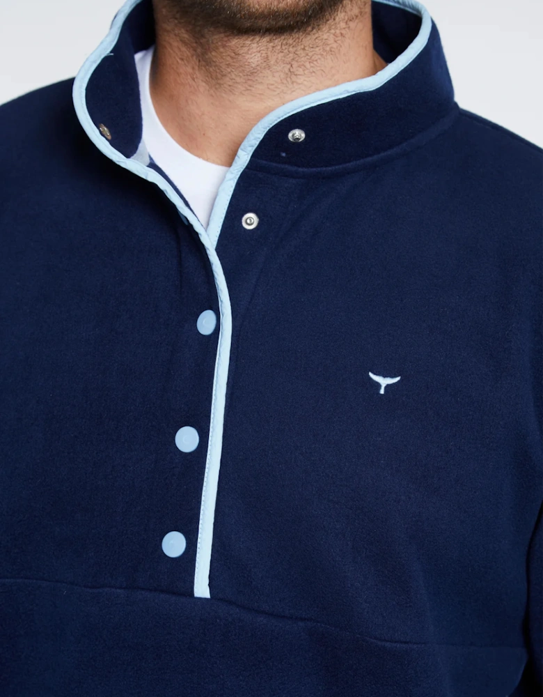 Whale Of A Time Unisex Pembroke Fleece Navy/Light Blue