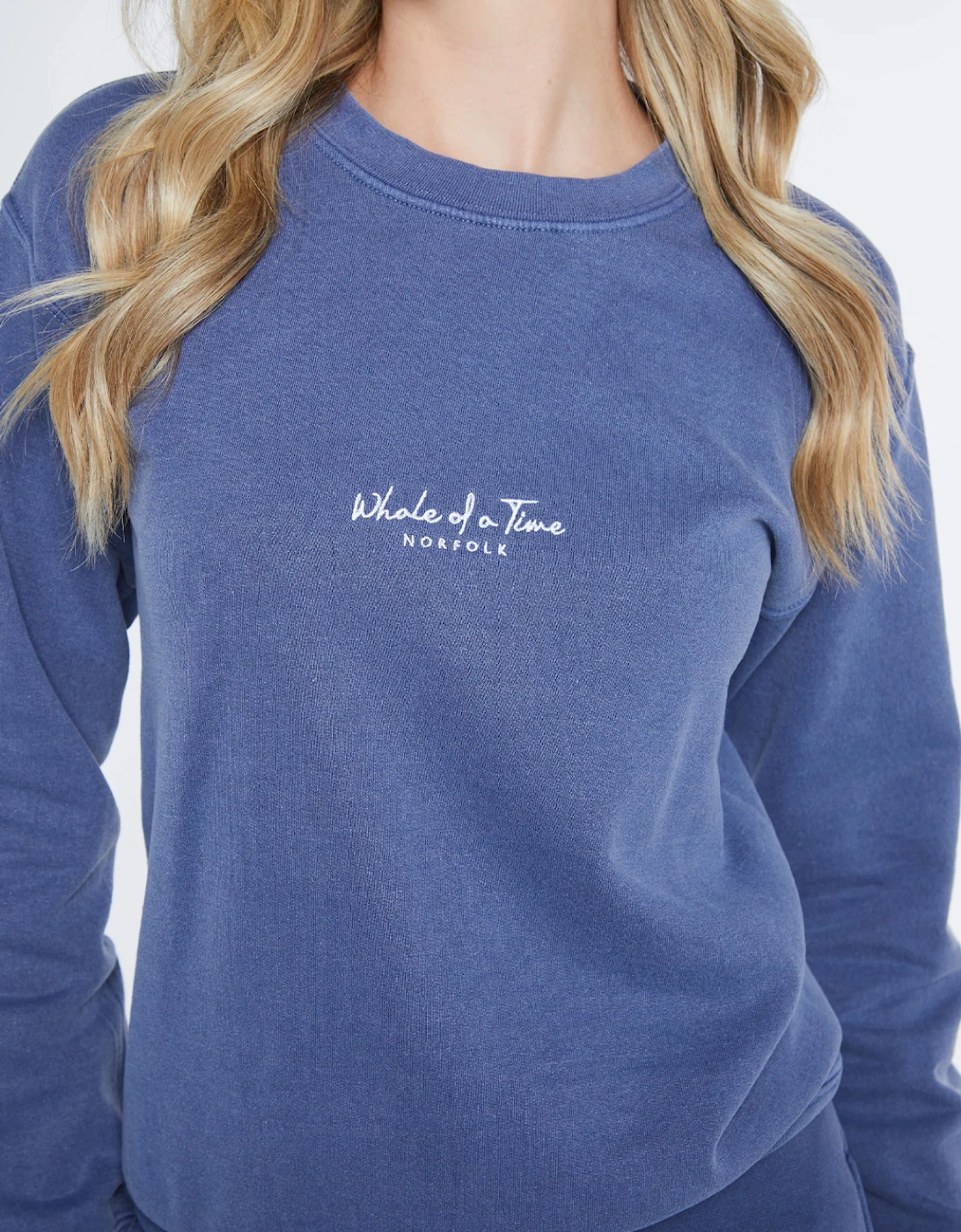 Whale Of A Time Signature Unisex Sweatshirt Stonewashed Navy