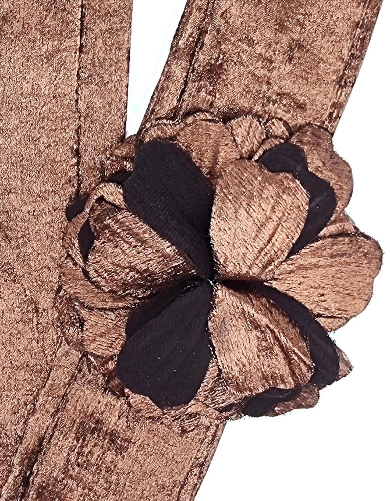 VERA CORSAGE SCARF IN BRONZE