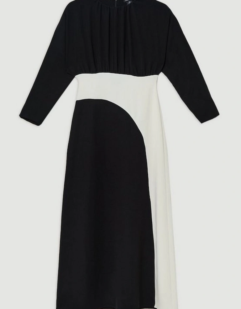 Soft Tailored Long Sleeve Maxi Dress