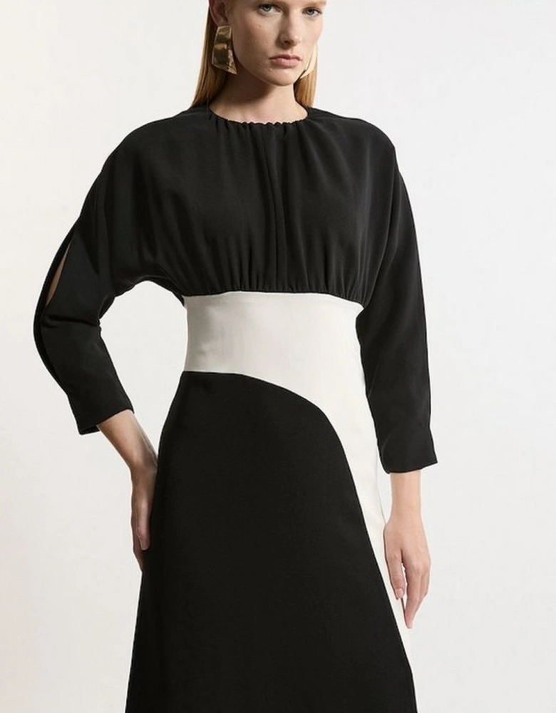 Soft Tailored Long Sleeve Maxi Dress