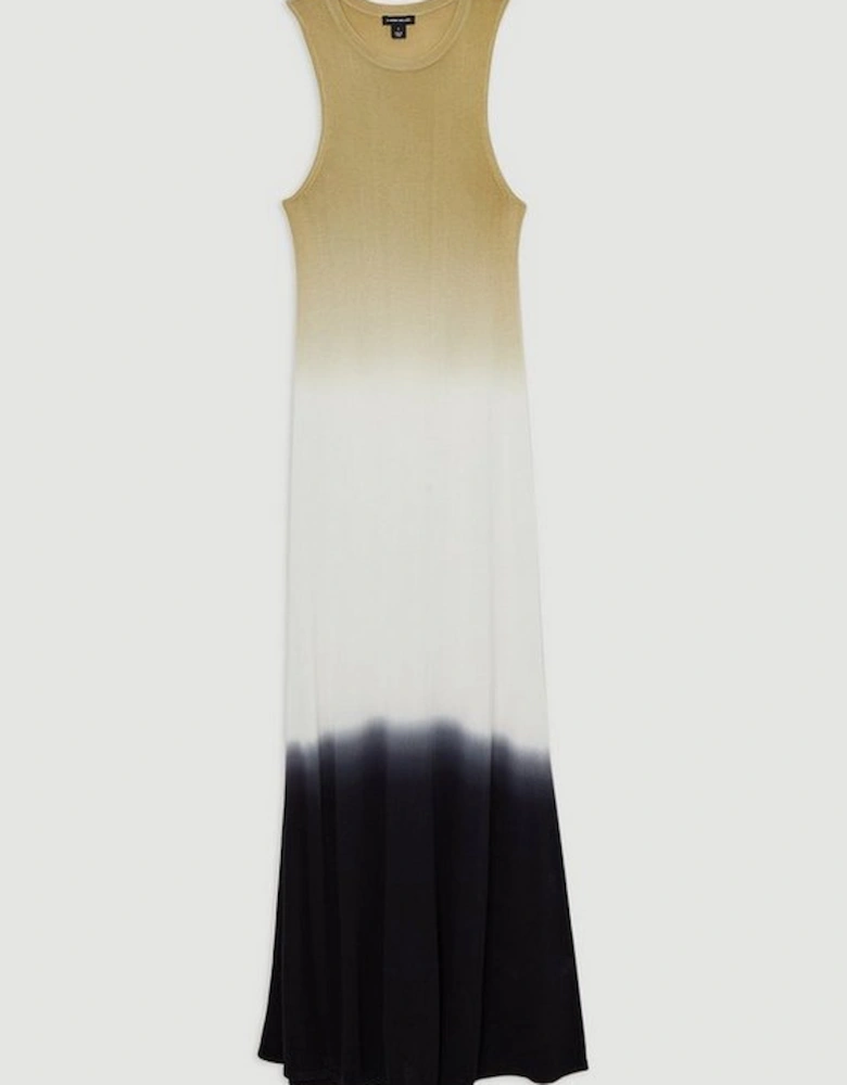 Premium Viscose Knit Ombre Maxi Dress