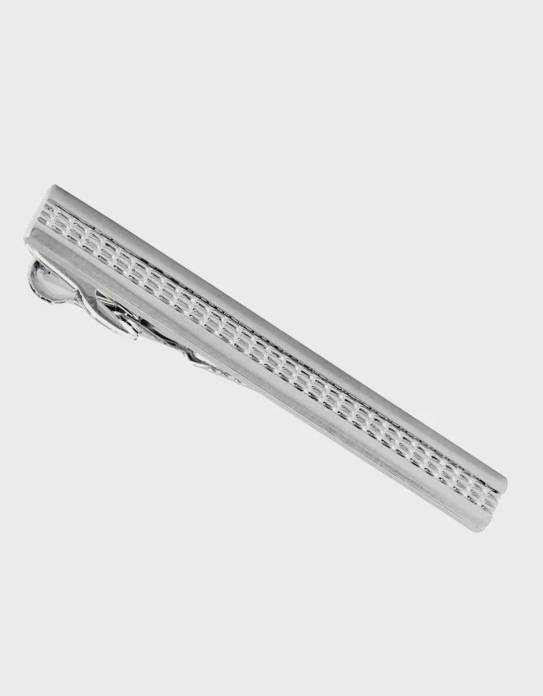 Patterned Centre Tie Bar - Brushed Silver Finish, 2 of 1