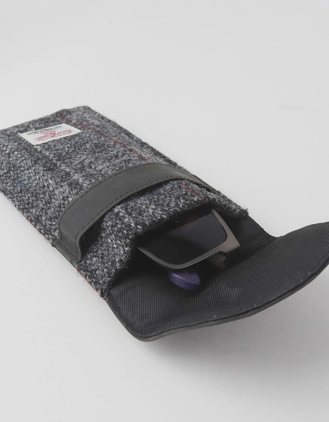 Harris Tweed Fold Over Glasses Case - Grey, 5 of 4