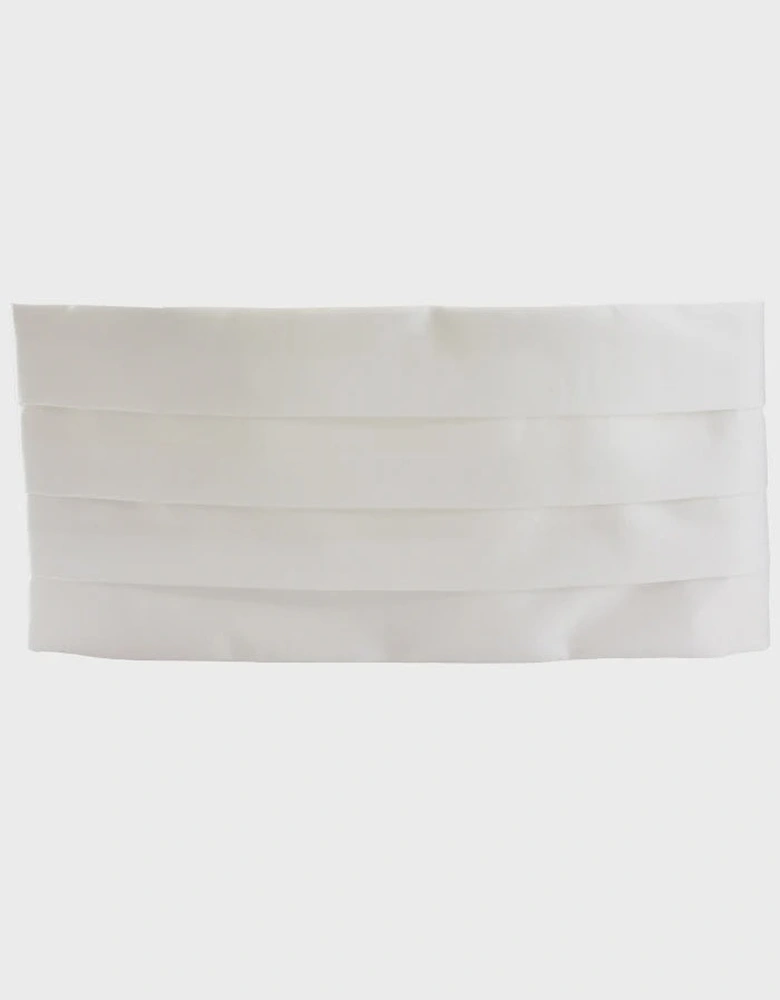 Plain Cummerbund - White