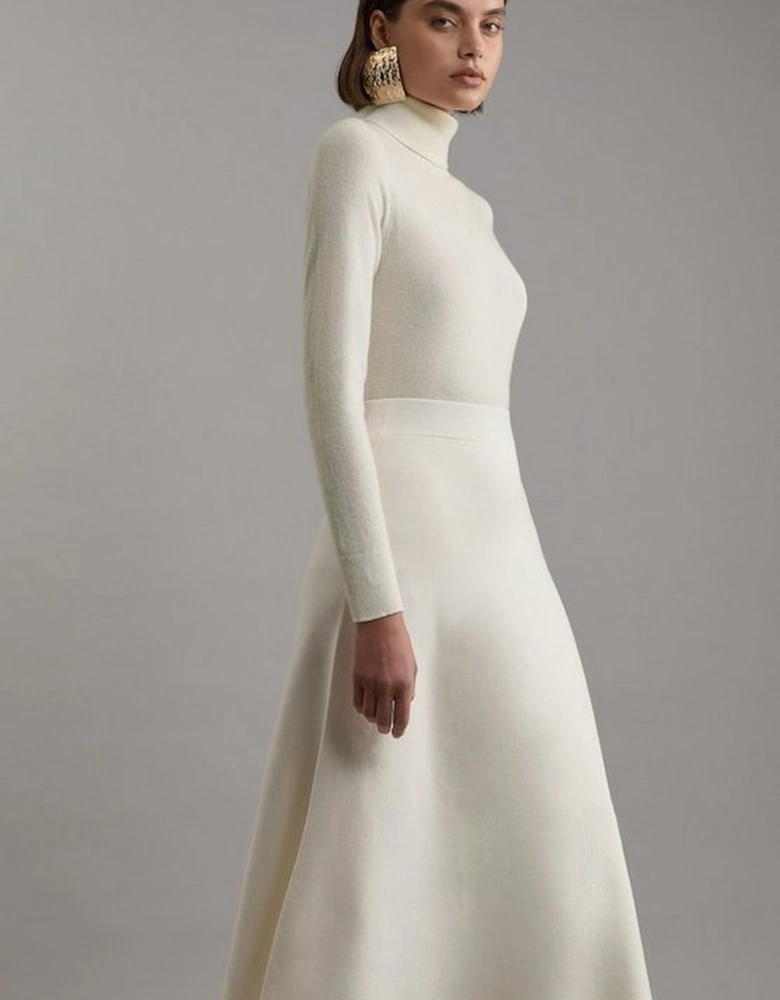 Lydia Millen Viscose Blend Milano Knit Full Midi Skirt