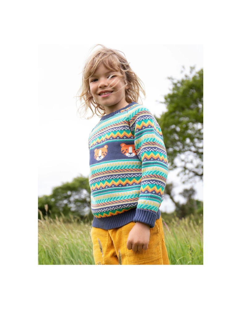 Boys Fowey Fairisle Knitted Jumper - Multi