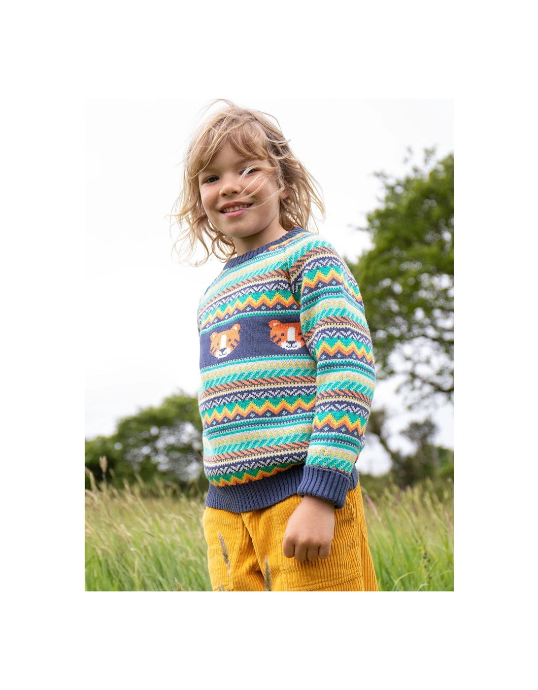 Boys Fowey Fairisle Knitted Jumper - Multi