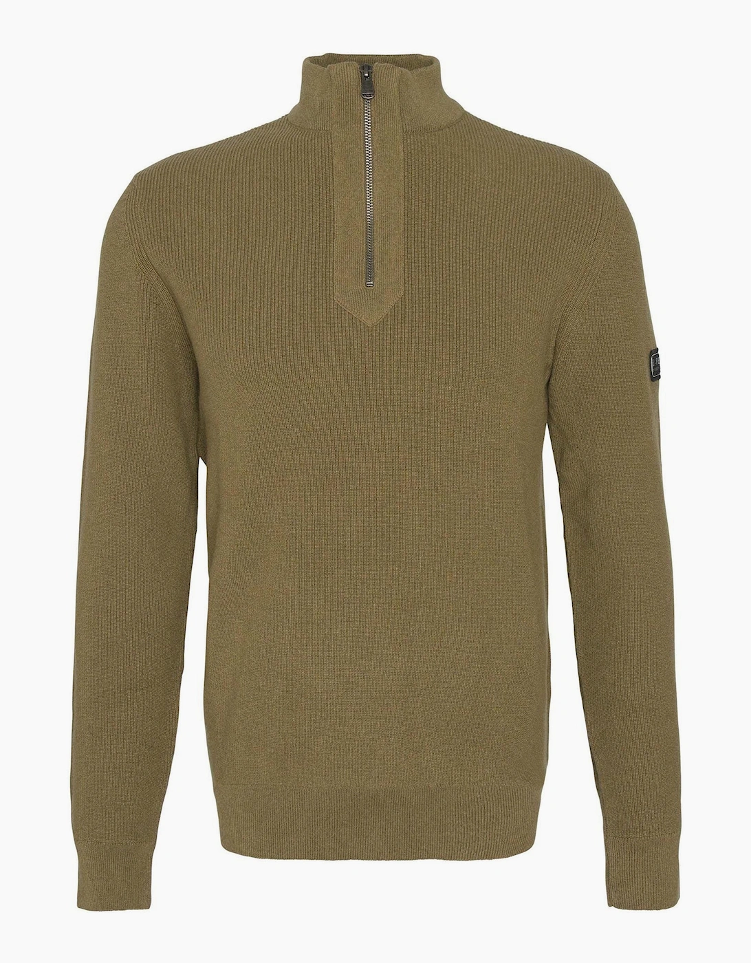 Barbour International Men's Tan Crawley Half-Zip Knit - Size: 44