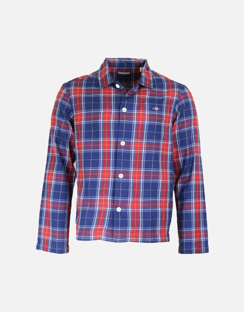 Flannel Pyjama Gift Set, Persian Blue
