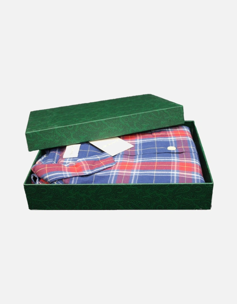 Flannel Pyjama Gift Set, Persian Blue