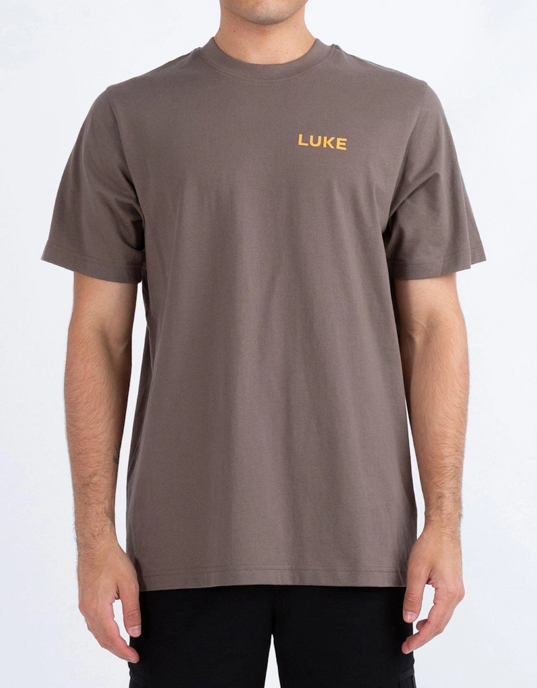 Ai Tee Oversized Printed T-Shirt - Dark Brown
