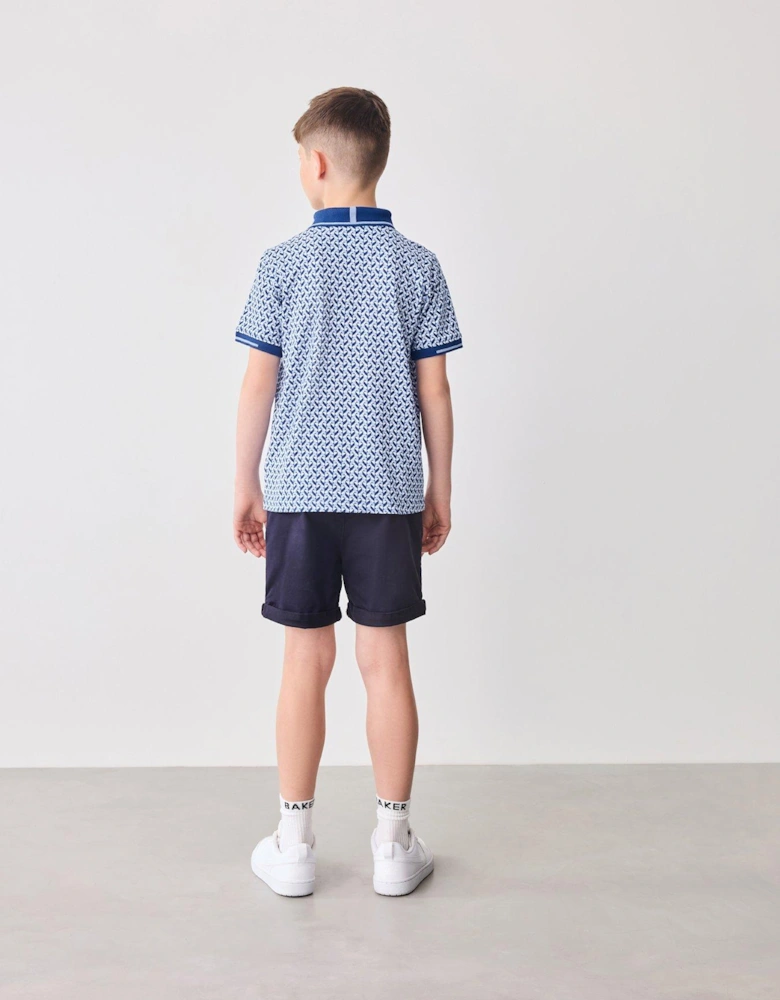 Baker By Boys Geo Polo - Blue