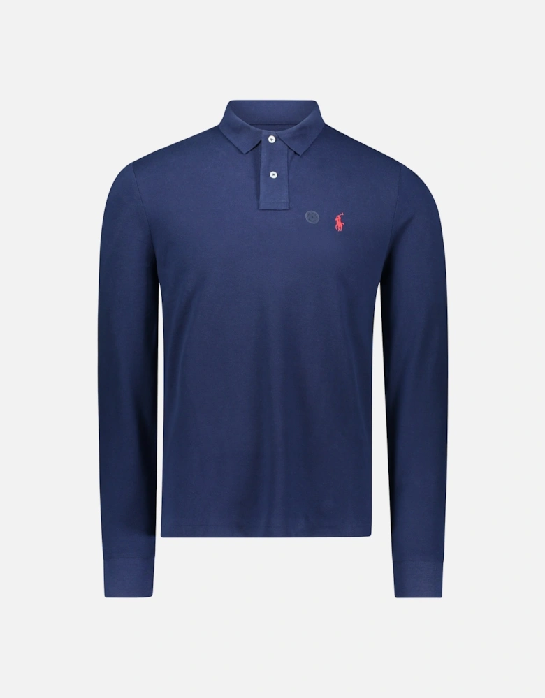 Ralph Lauren LS Polo Knitwear Shirt - Navy