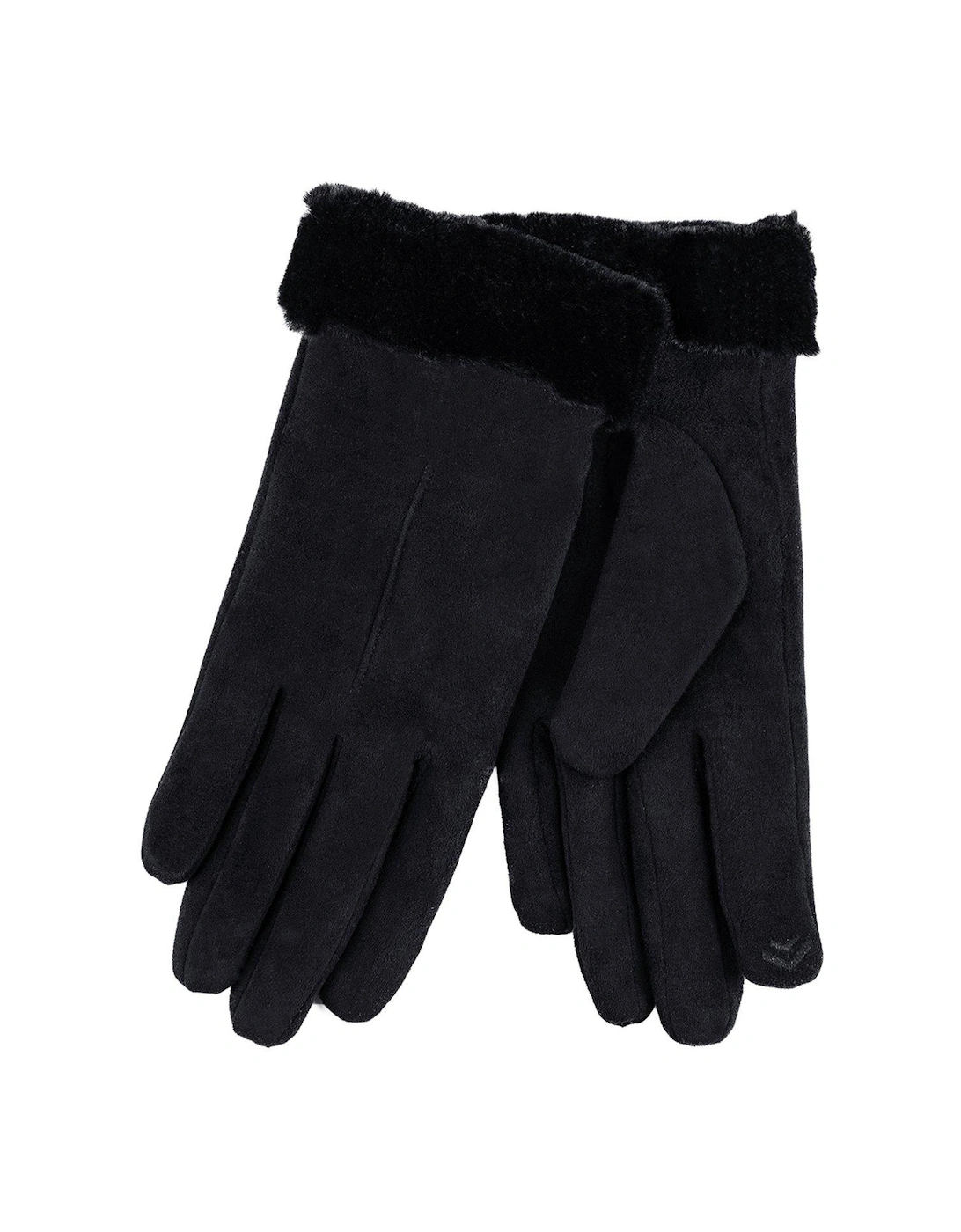 Isotoner Faux Suede Gloves - Black, 2 of 1