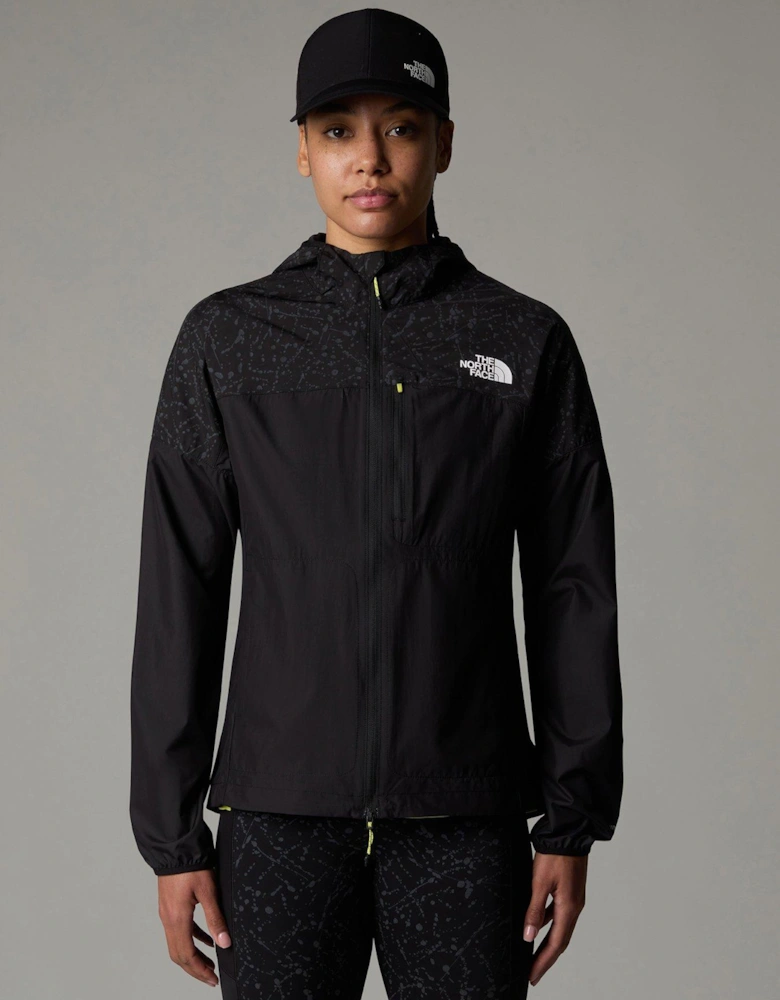 Womens Higher Run Wind Jacket - Black