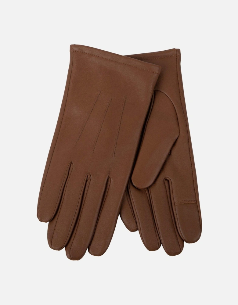 Isotoner 3 Point ST Leather Gloves - Tan