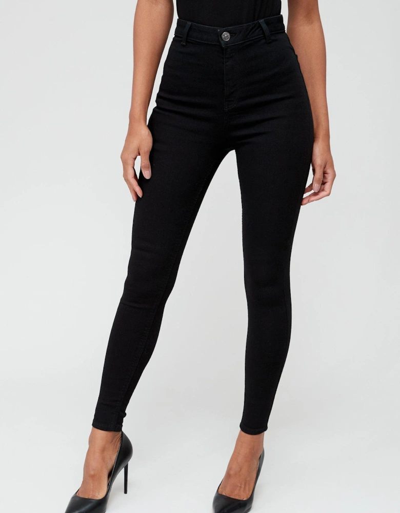 Addison Super High Waist Super Skinny Jeans - Black