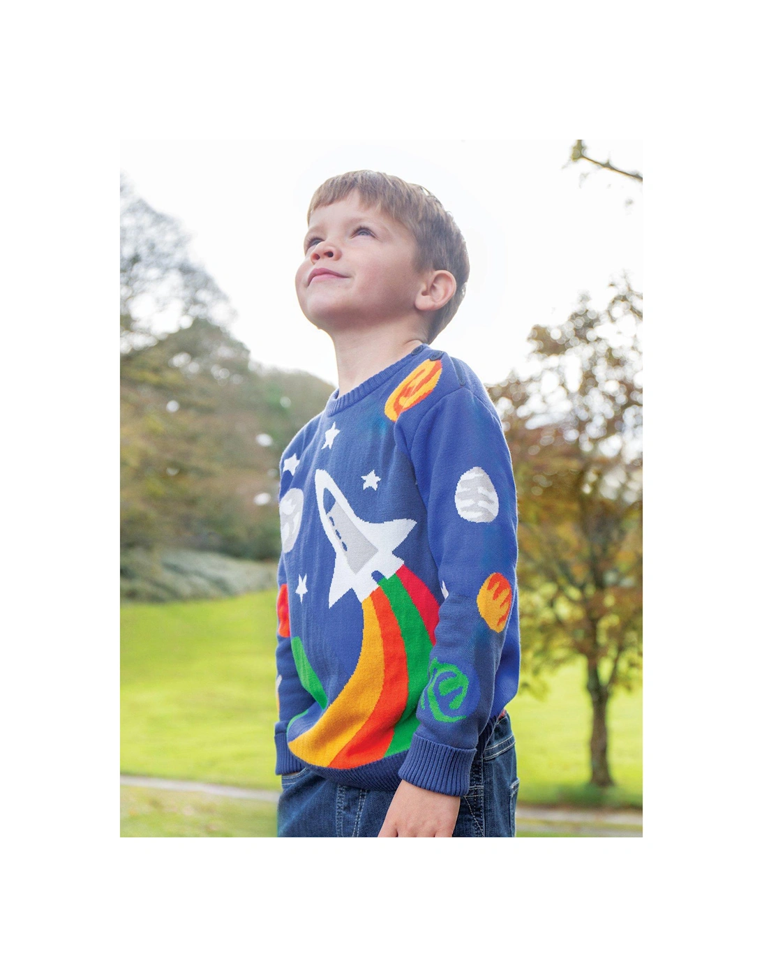 Boys Elwood Knitted Jumper - Blue