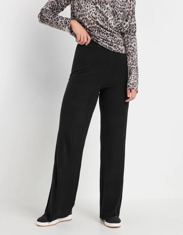 Tall Wide Leg Trousers - Black