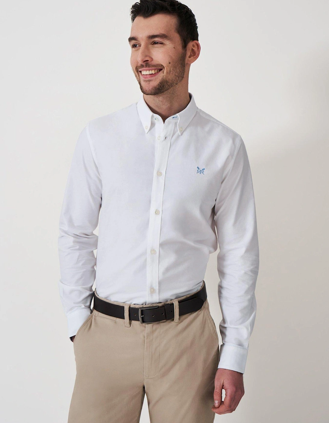 Slim Fit Long Sleeve Oxford Shirt - White, 2 of 1
