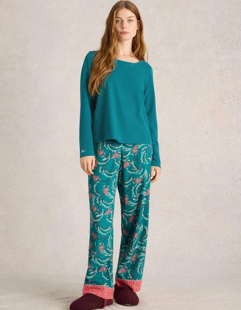 Eva Jersey Pj Top - Green