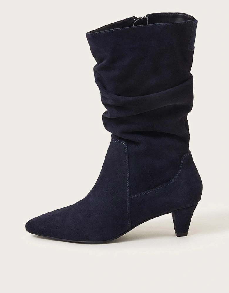 Nina Suede Rouched Boots