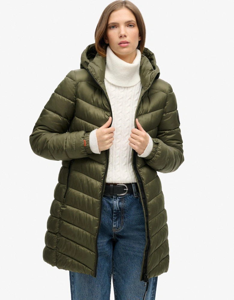 Fuji Midi Padded Coat - Green