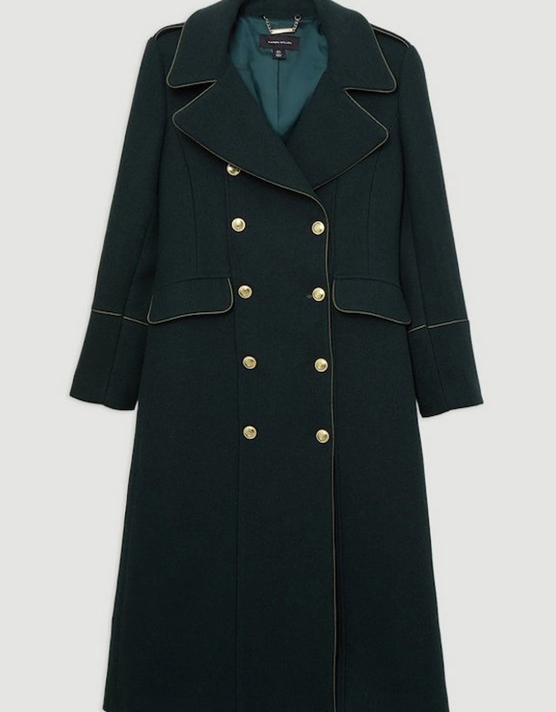 Premium Italian Manteco Wool Double Breasted Tailored Midi Coat