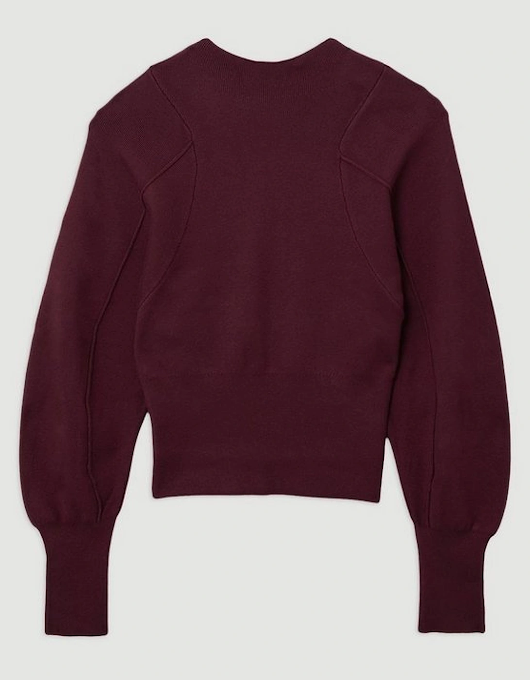 Wool Look Rounded Sleeve Knit Top