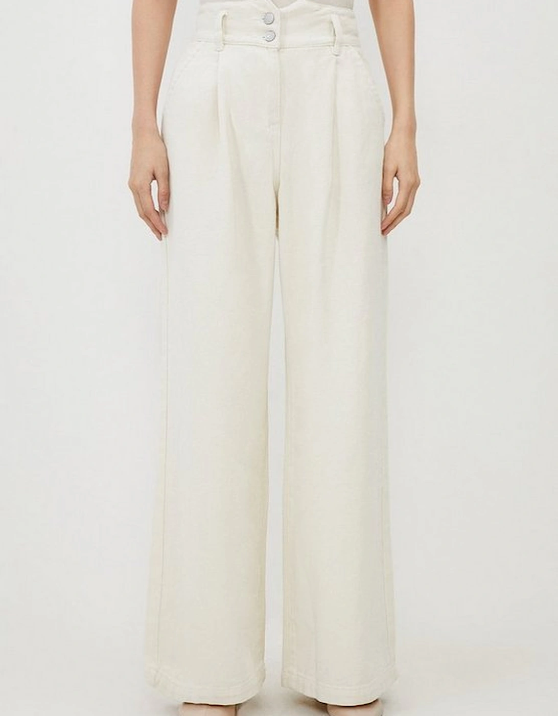 Denim Wide Leg Trousers