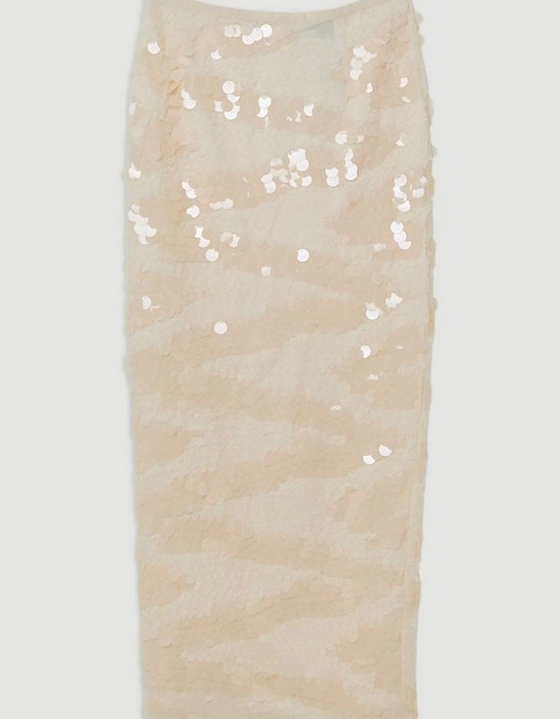 Textured Sequin Woven Pencil Skirt